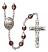 Pope Francis Rosary with Garnet Aurora Borealis Beads