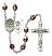 Saint Christopher and Choir Rosary with Garnet Aurora Borealis Beads