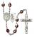 Guardian Angel and Dance Rosary with Garnet Aurora Borealis Beads