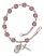 Saint Agatha Engravable Rosary Bracelet with Amethyst Beads