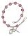 Saint Apollonia Engravable Rosary Bracelet with Amethyst Beads