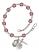 Saint Benedict Rosary Bracelet with Amethyst Beads