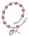 Saint Boniface Engravable Rosary Bracelet with Amethyst Beads