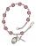 Saint Frances Cabrini Engravable Rosary Bracelet with Amethyst Beads