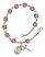 Saint Alexander Sauli Engravable Rosary Bracelet with Amethyst Beads