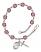 Saint Benjamin Engravable Rosary Bracelet with Amethyst Beads