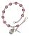 Saint Catherine of Siena Engravable Rosary Bracelet with Amethyst Beads