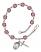 Saint Katharine Drexel Engravable Rosary Bracelet with Amethyst Beads