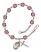 Saint Brendan the Navigator Engravable Rosary Bracelet with Amethyst Beads