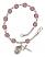 Saint Charles Borromeo Engravable Rosary Bracelet with Amethyst Beads