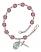 Saint Christopher Engravable Rosary Bracelet with Amethyst Beads