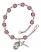 Saint Dorothy Engravable Rosary Bracelet with Amethyst Beads