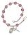 Saint Daniel Engravable Rosary Bracelet with Amethyst Beads