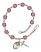 Saint Dennis Engravable Rosary Bracelet with Amethyst Beads