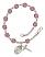 Saint Jane of Valois Engravable Rosary Bracelet with Amethyst Beads