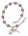 Saint Elmo Engravable Rosary Bracelet with Amethyst Beads