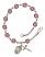 Saint Dymphna Engravable Rosary Bracelet with Amethyst Beads