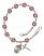 Saint Florian Engravable Rosary Bracelet with Amethyst Beads