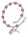 Saint Gerard Majella Engravable Rosary Bracelet with Amethyst Beads