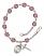 Saint Helen Engravable Rosary Bracelet with Amethyst Beads