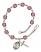 Saint Gregory the Great Engravable Rosary Bracelet with Amethyst Beads