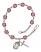 Saint Justin Engravable Rosary Bracelet with Amethyst Beads