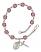 Saint Joan of Arc Engravable Rosary Bracelet with Amethyst Beads