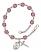 Saint Joshua Engravable Rosary Bracelet with Amethyst Beads