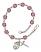 Saint Kateri Tekakwitha Engravable Rosary Bracelet with Amethyst Beads