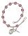 Saint Mary Magdalene Engravable Rosary Bracelet with Amethyst Beads