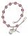 Saint Margaret Mary Alacoque Engravable Rosary Bracelet with Amethyst Beads