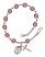 Saint Maximilian Kolbe Engravable Rosary Bracelet with Amethyst Beads