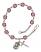 Saint Michael the Archangel Engravable Rosary Bracelet with Amethyst Beads