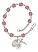 Miraculous Engravable Rosary Bracelet with Amethyst Beads