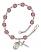 Saint Paul the Apostle Engravable Rosary Bracelet with Amethyst Beads