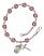 Saint Peregrine Laziosi Engravable Rosary Bracelet with Amethyst Beads