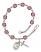 Saint Martin de Porres Engravable Rosary Bracelet with Amethyst Beads