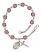 Saint Raymond Nonnatus Engravable Rosary Bracelet with Amethyst Beads