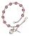 Saint Richard Engravable Rosary Bracelet with Amethyst Beads