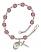 Saint Robert Bellarmine Engravable Rosary Bracelet with Amethyst Beads