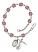 Scapular Engravable Rosary Bracelet with Amethyst Beads