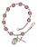 Saint Scholastica Engravable Rosary Bracelet with Amethyst Beads