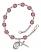 Our Lady Star of the Sea Engravable Rosary Bracelet with Amethyst Beads