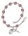 Saint Stephen the Martyr Rosary Bracelet with Amethyst Beads