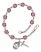 Saint Julie Billiart Rosary Bracelet with Amethyst Beads