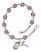 Saint Brigid of Ireland Engravable Rosary Bracelet with Amethyst Beads