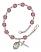 Saint Gemma Galgani Engravable Rosary Bracelet with Amethyst Beads