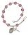 Sts. Cosmas & Damian Engravable Rosary Bracelet with Amethyst Beads