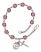 Saint Christopher and Dance Rosary Bracelet with Amethyst Beads