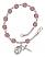 Saint Christopher and Baseball Rosary Bracelet with Amethyst Beads